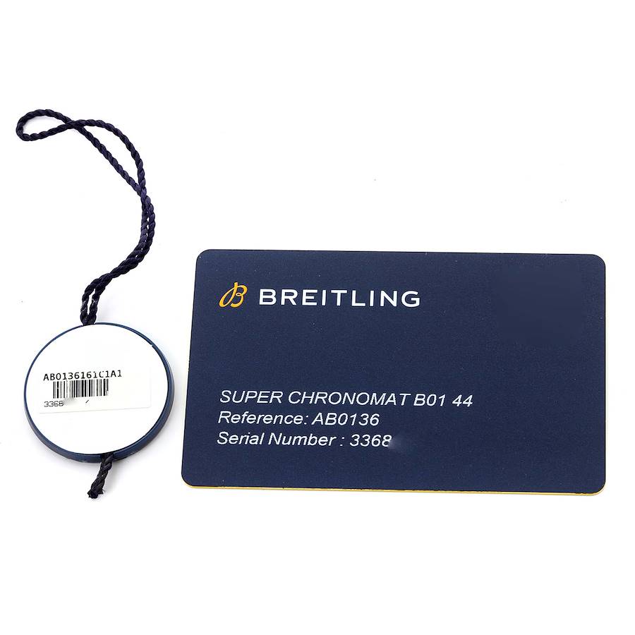 Breitling Super Chronomat B01 Blue Dial Steel Mens Watch AB0136