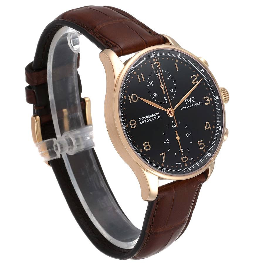 IWC Portuguese Chrono Automatic 18k Rose Gold Mens Watch IW371482