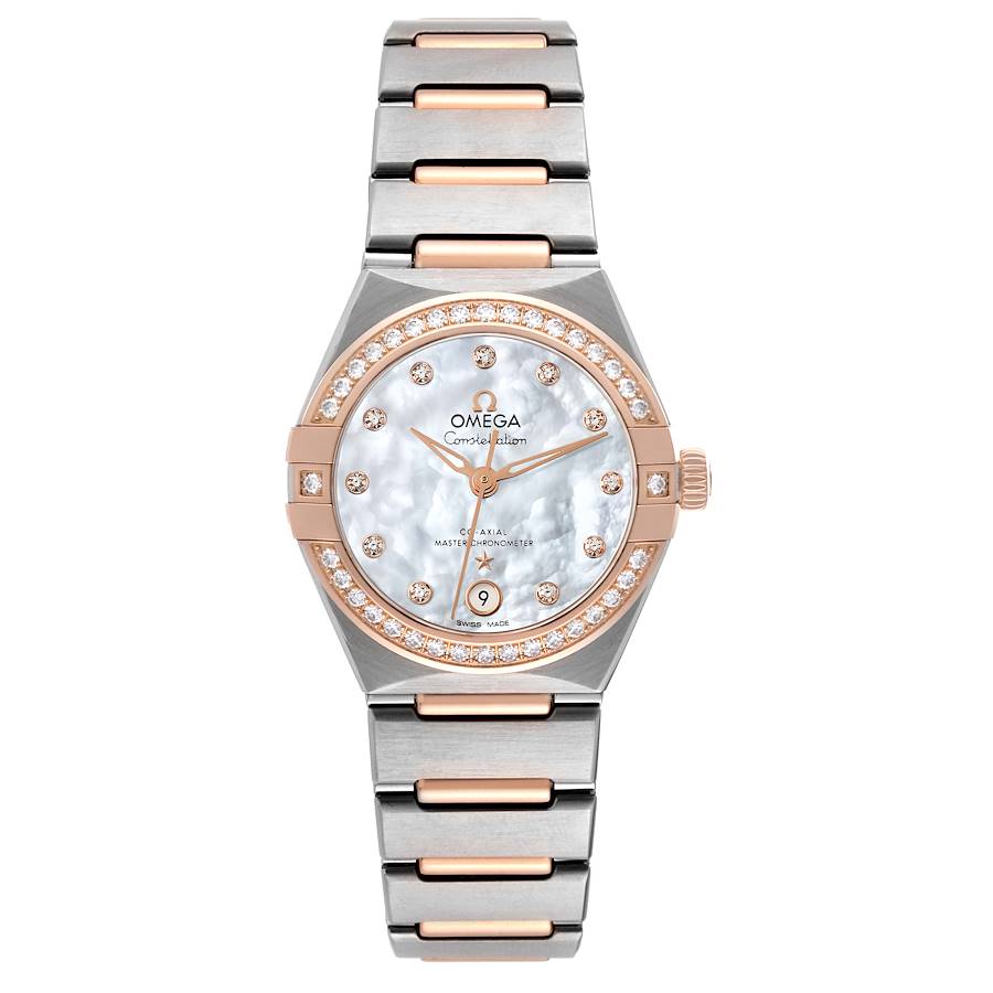 Omega Constellation Steel Rose Gold Diamond Ladies Watch 131.25.29.20.55.001