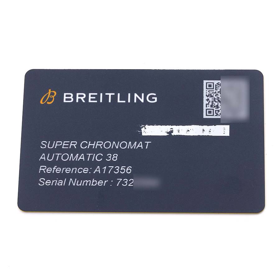 Breitling Super Chronomat Blue Dial Steel Diamond Ladies Watch A17356