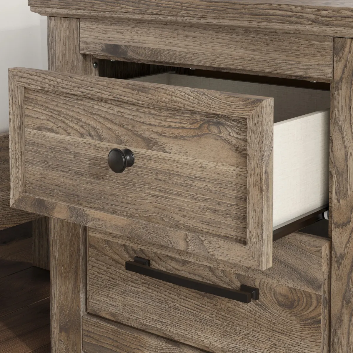 Classic 2-Drawer Wood Night Stand