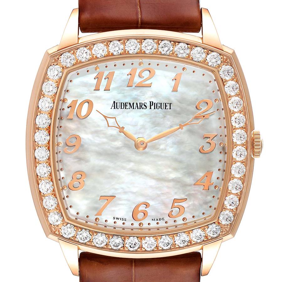Audemars Piguet Tradition Rose Gold MOP Diamond Mens Watch 15337