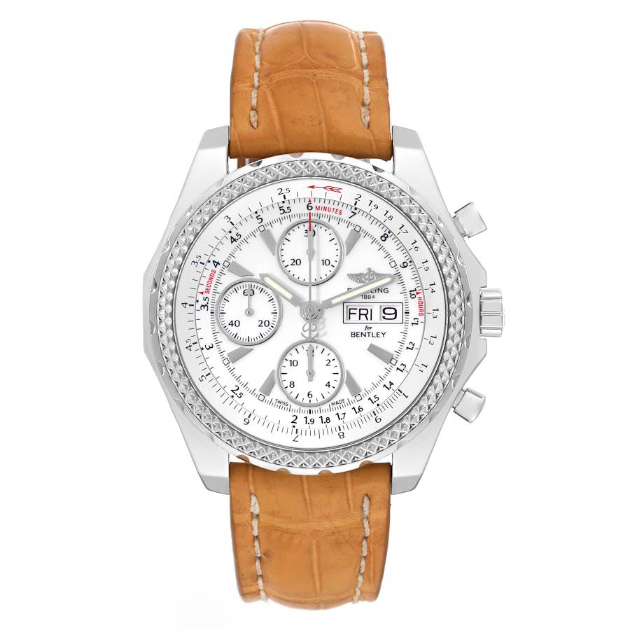 Breitling Bentley Motors GT White Dial Steel Mens Watch A13362