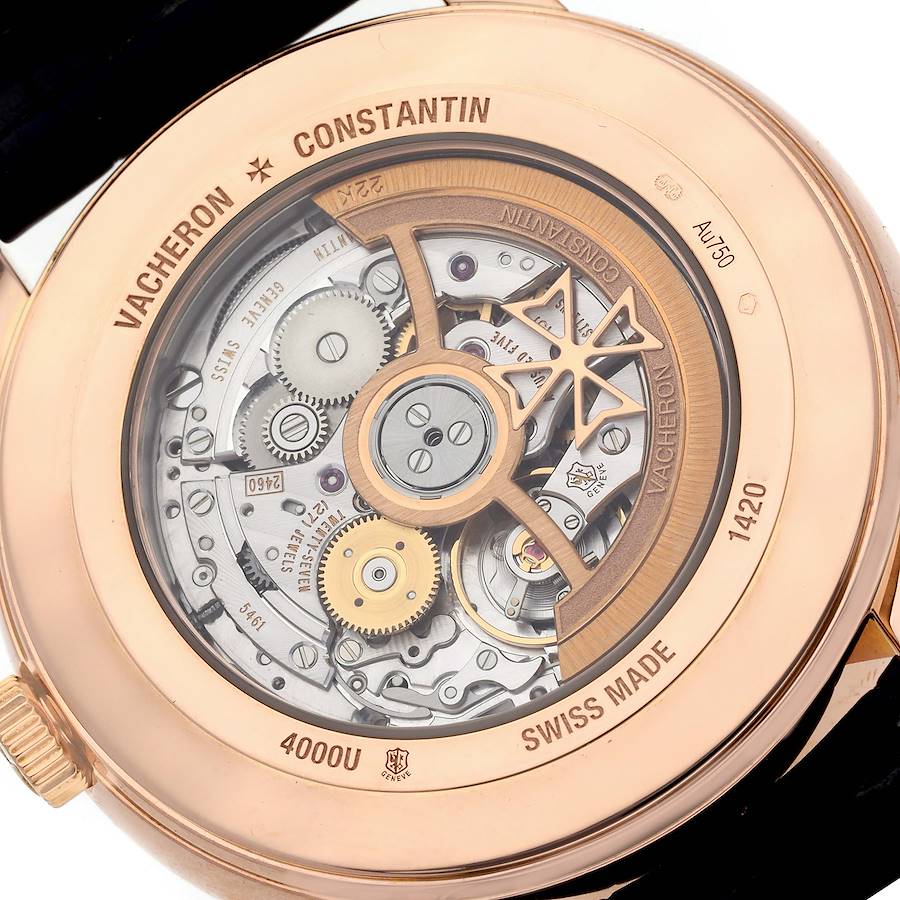 Vacheron Constantin Patrimony Retrograde Rose Gold Watch 4000U