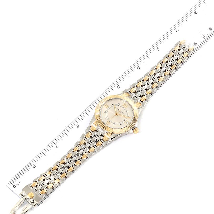 Patek Philippe Neptune Silver Dial Steel 18k Yellow Gold Mens Watch 5080