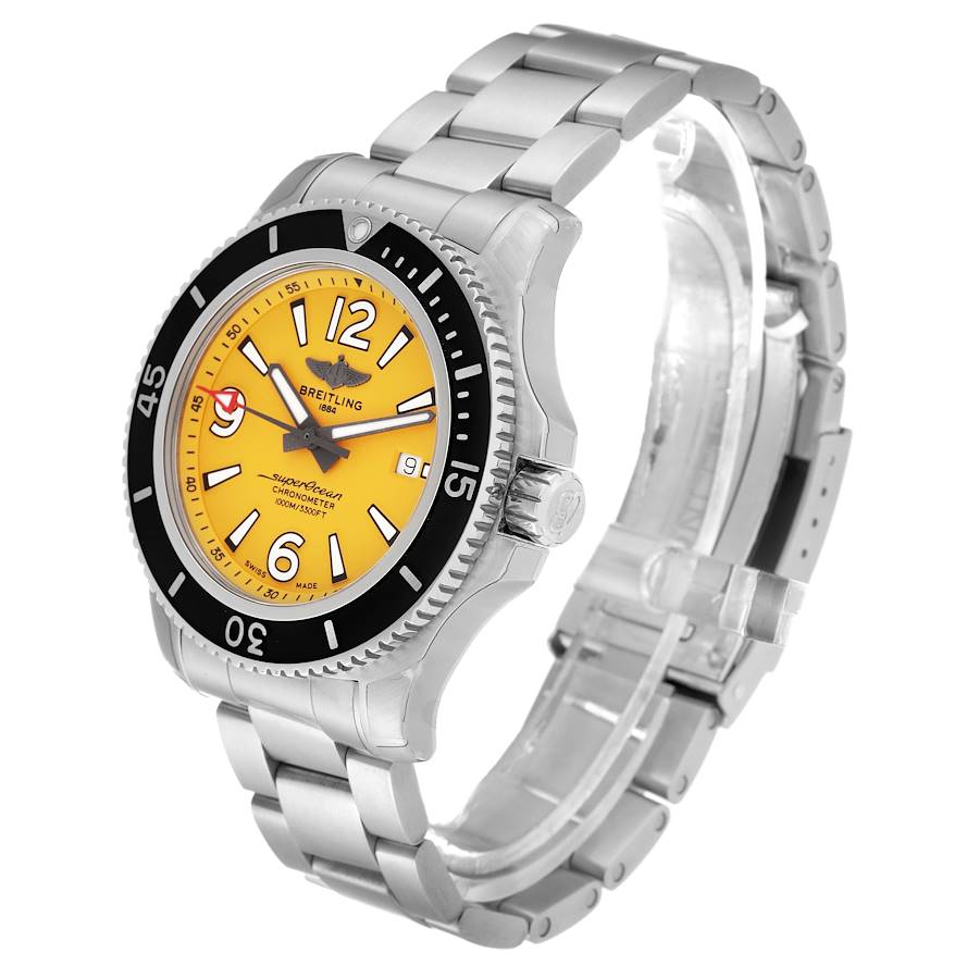 Breitling Superocean II Yellow Dial Steel Mens Watch A17367