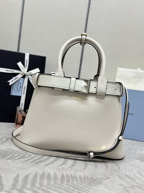 Replica Prada White Buckle
