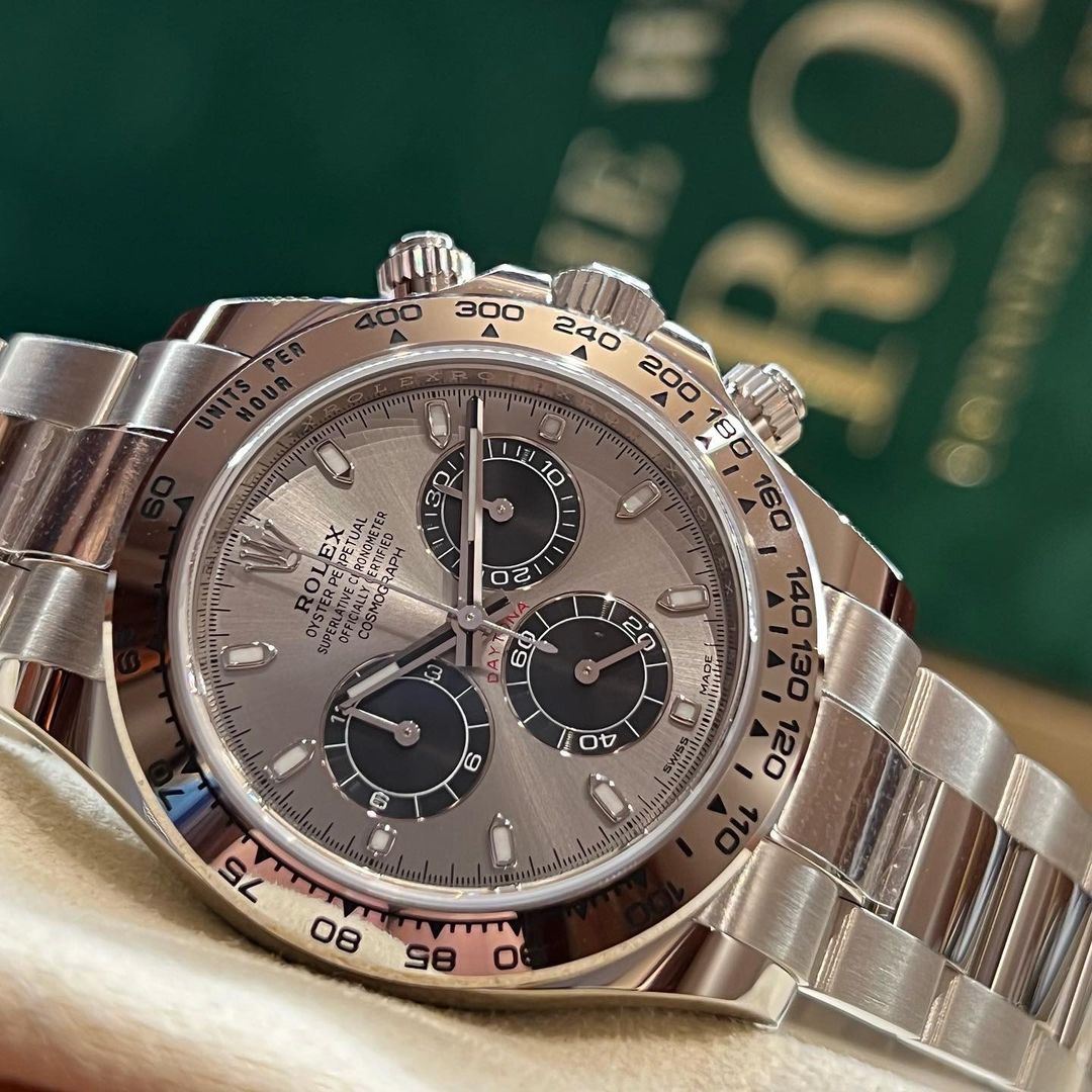 Rollie-The Crown COSMOGRAPH DAYTONA WHITE GOLD "GHOST" GREY DIAL / BLUE DIAL 116509