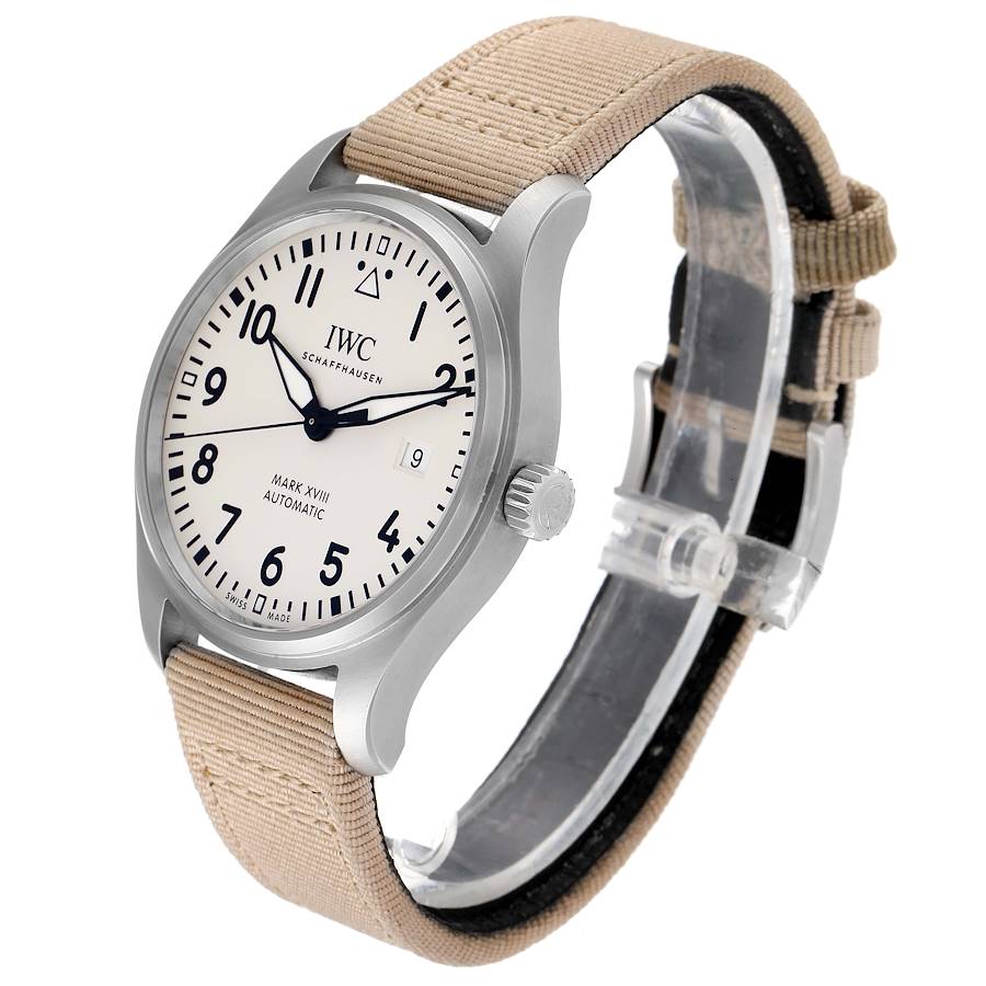 IWC Pilot Mark XVIII 40mm Silver Dial Steel Mens Watch IW327017