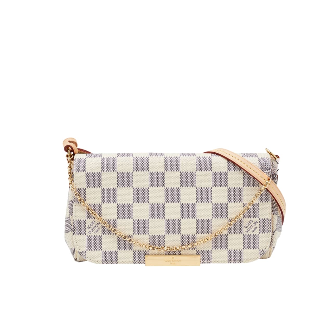 Louis Vuitton Women’S Favorite MM Damier Azur 28Cm