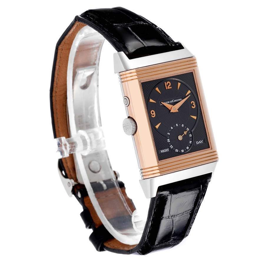 Jaeger LeCoultre Reverso Duo Limited Edition Rose White Gold Mens Watch 270.0.54.A