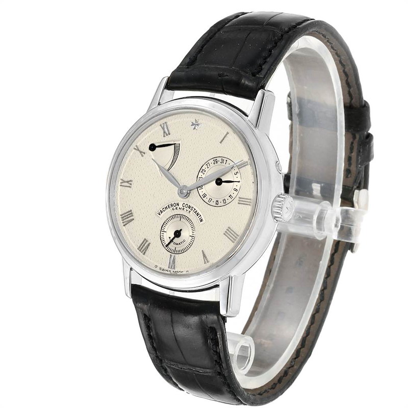 Vacheron Constantin Patrimony Date Power Reserve White Gold Watch 47200