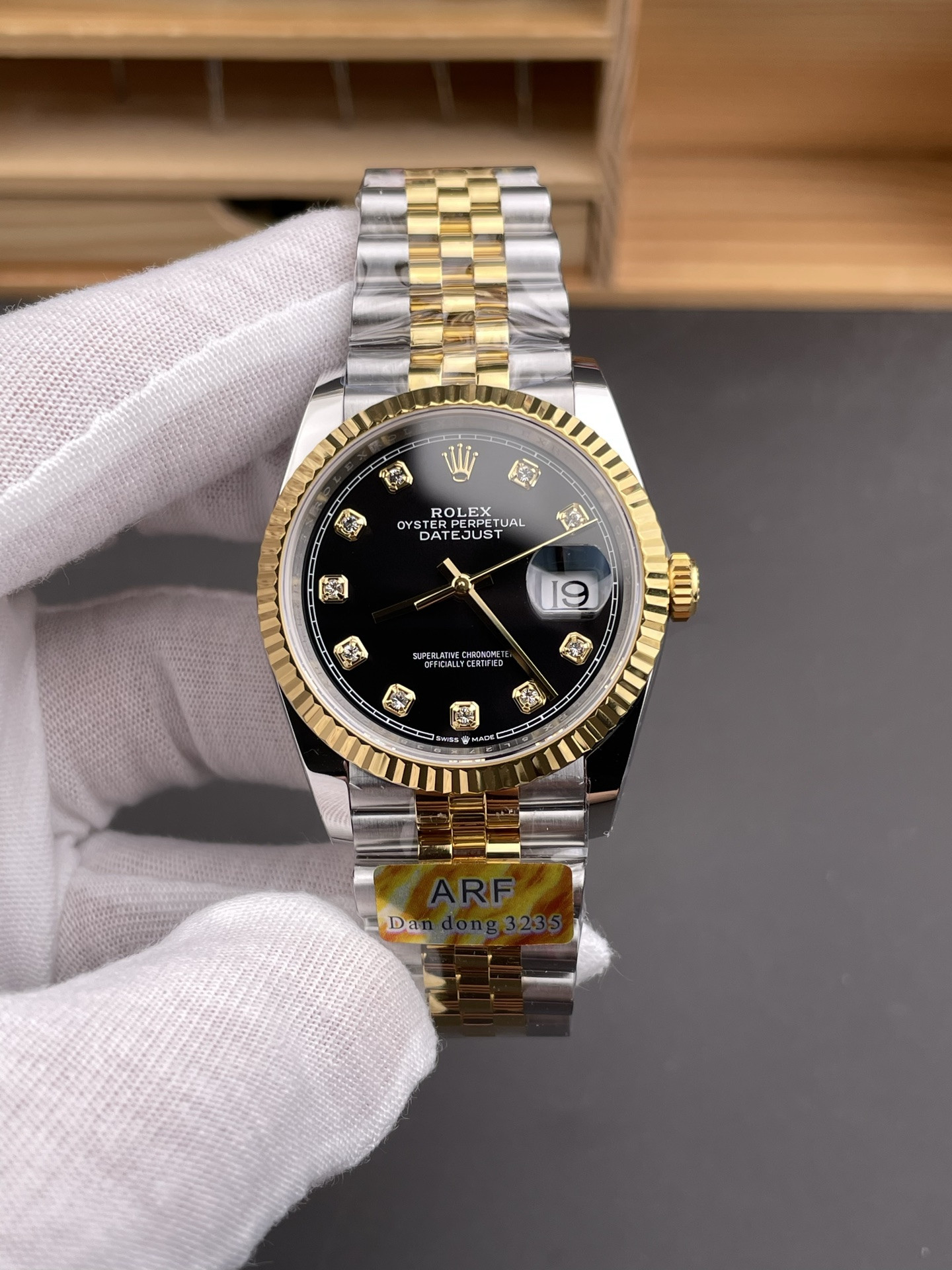 Two-Tone Datejust Black Gold Dial