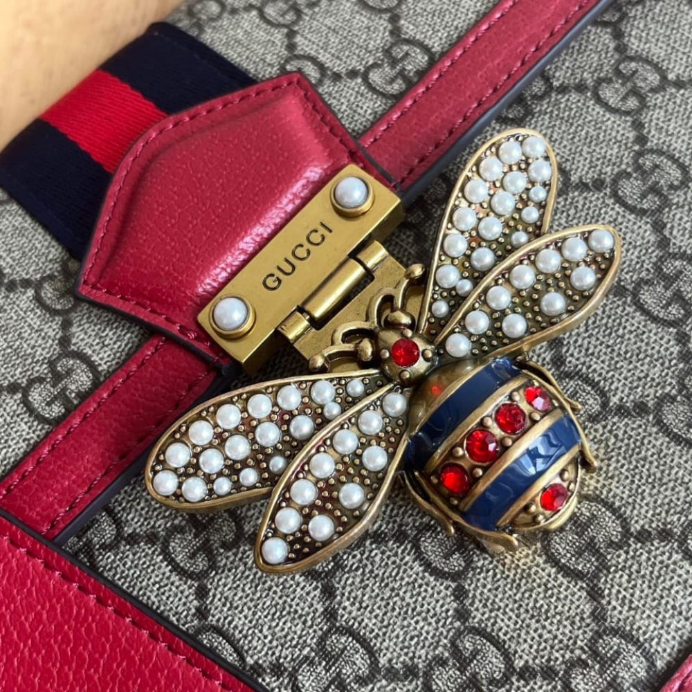 Gucci Queen Margaret GG Small Top Handle Bag Red 25cm 476541 9I6ST 8540