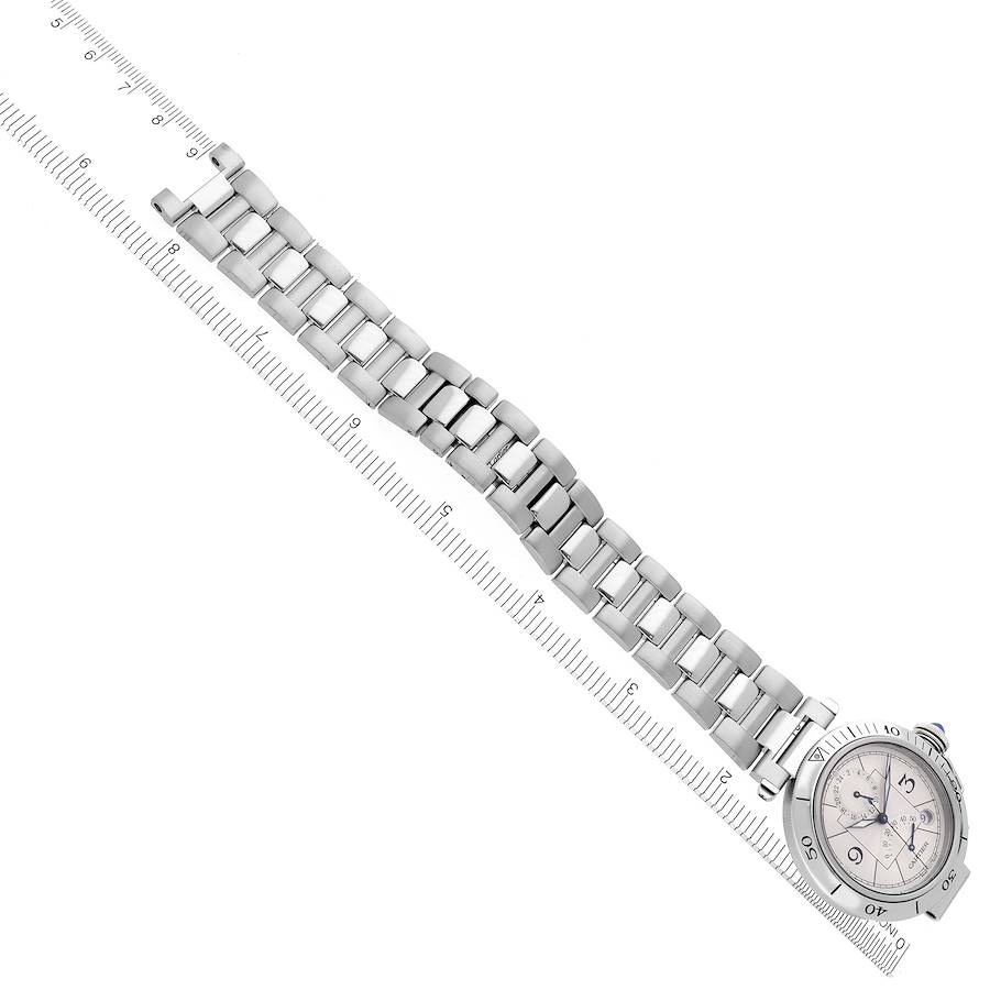 Cartier Pasha Power Reserve Silver Dial Steel Mens Watch W31037H3