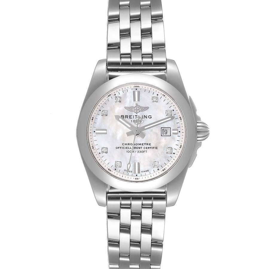 Breitling Galactic 29mm Mother of Pearl Diamond Dial Steel Ladies Watch W72348