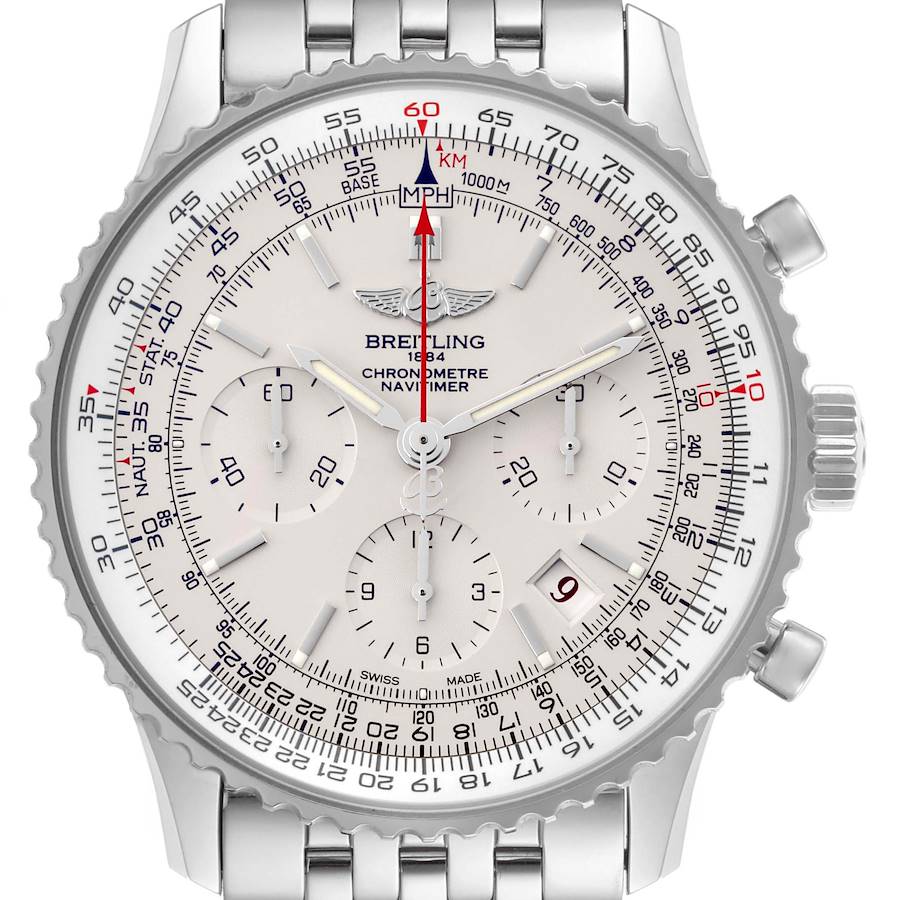 Breitling Navitimer 01 Limited Edition Silver Dial Steel Mens Watch AB0123