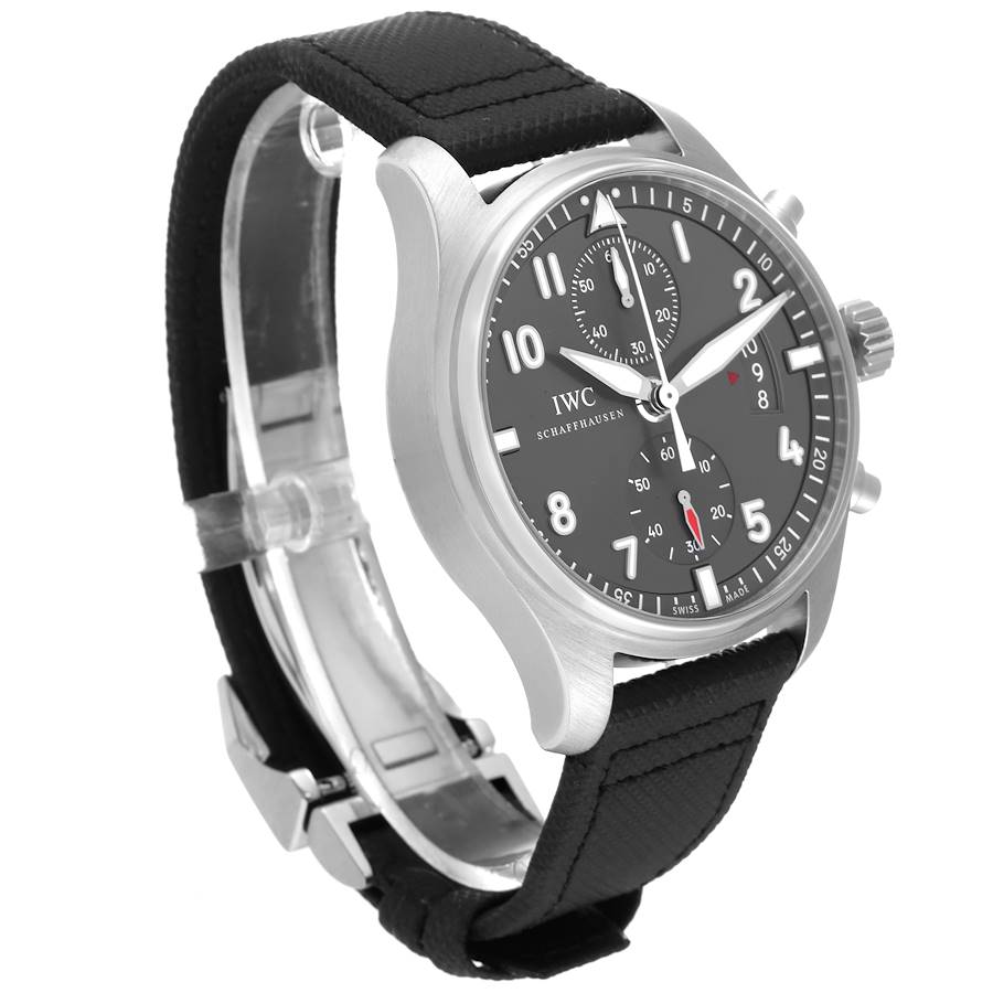 IWC Pilot Spitfire Chronograph Grey Dial Mens Watch IW387802