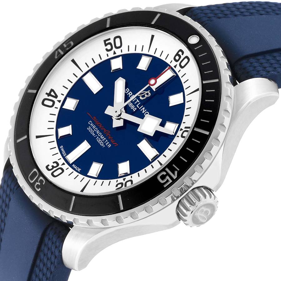 Breitling Superocean 44 Blue Dial Steel Mens Watch A17376
