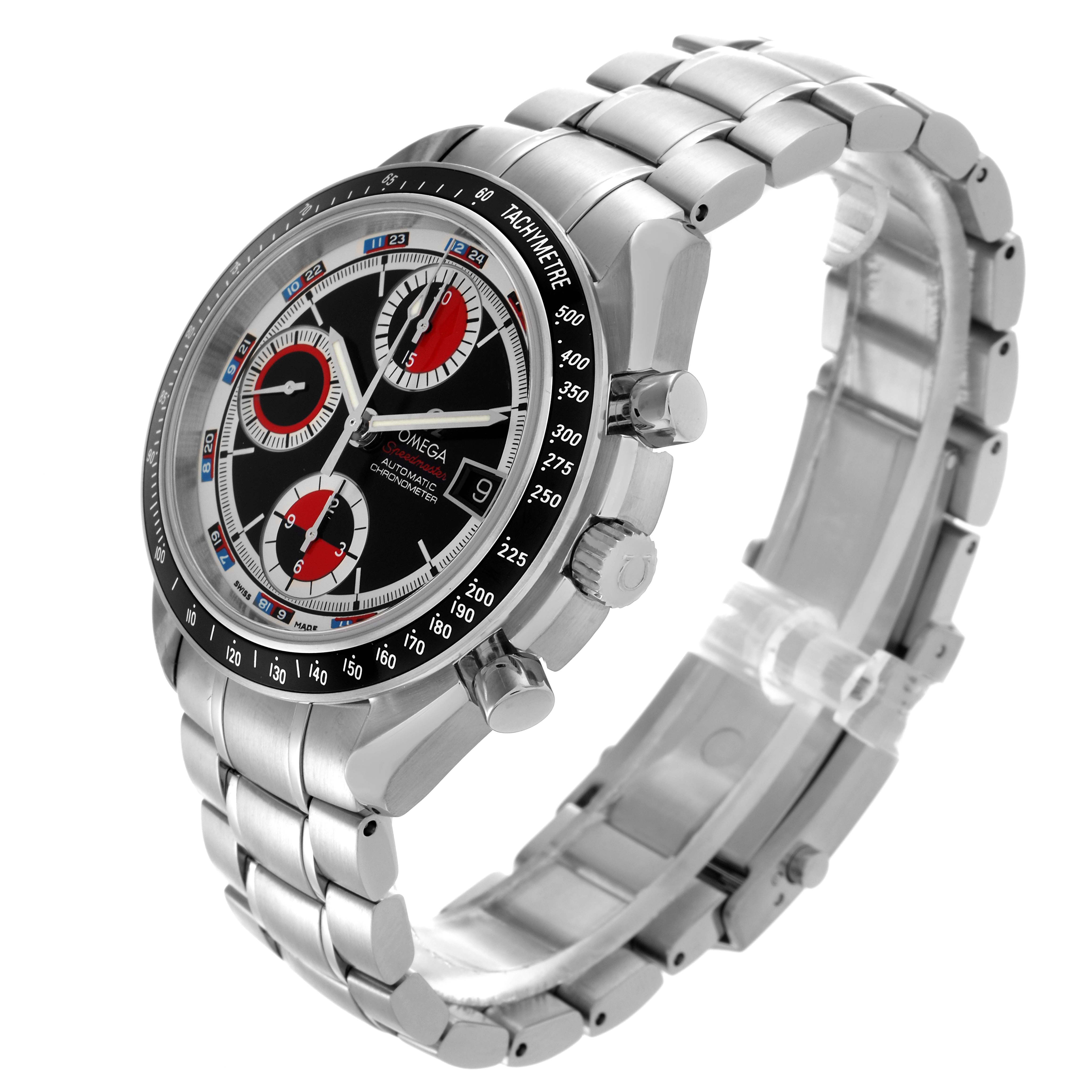 Omega Speedmaster Black Red Casino Dial Steel Mens Watch 40.0 MM 3210.52.00