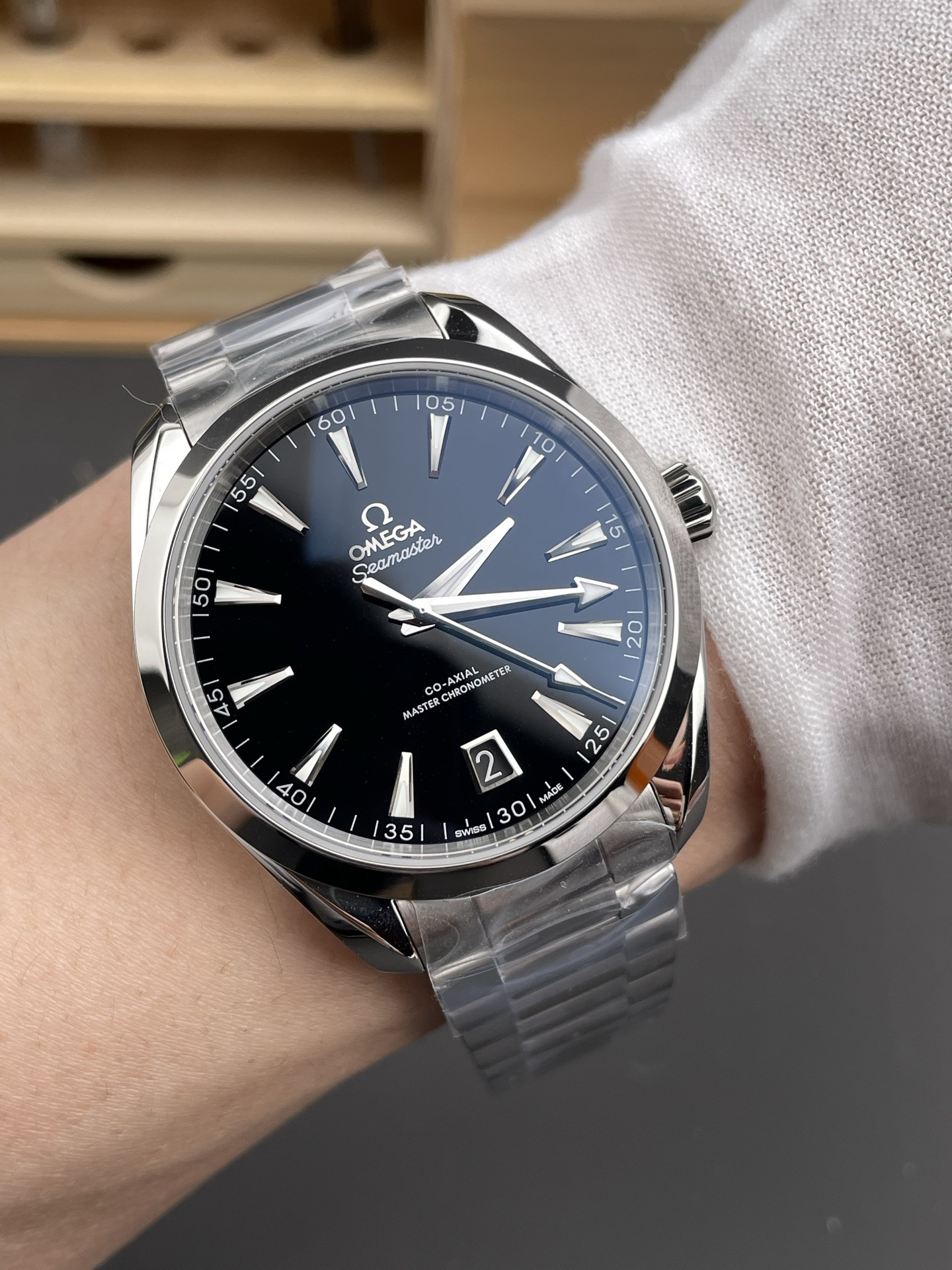 Seamaster 150, Black MOP Dial 41mm