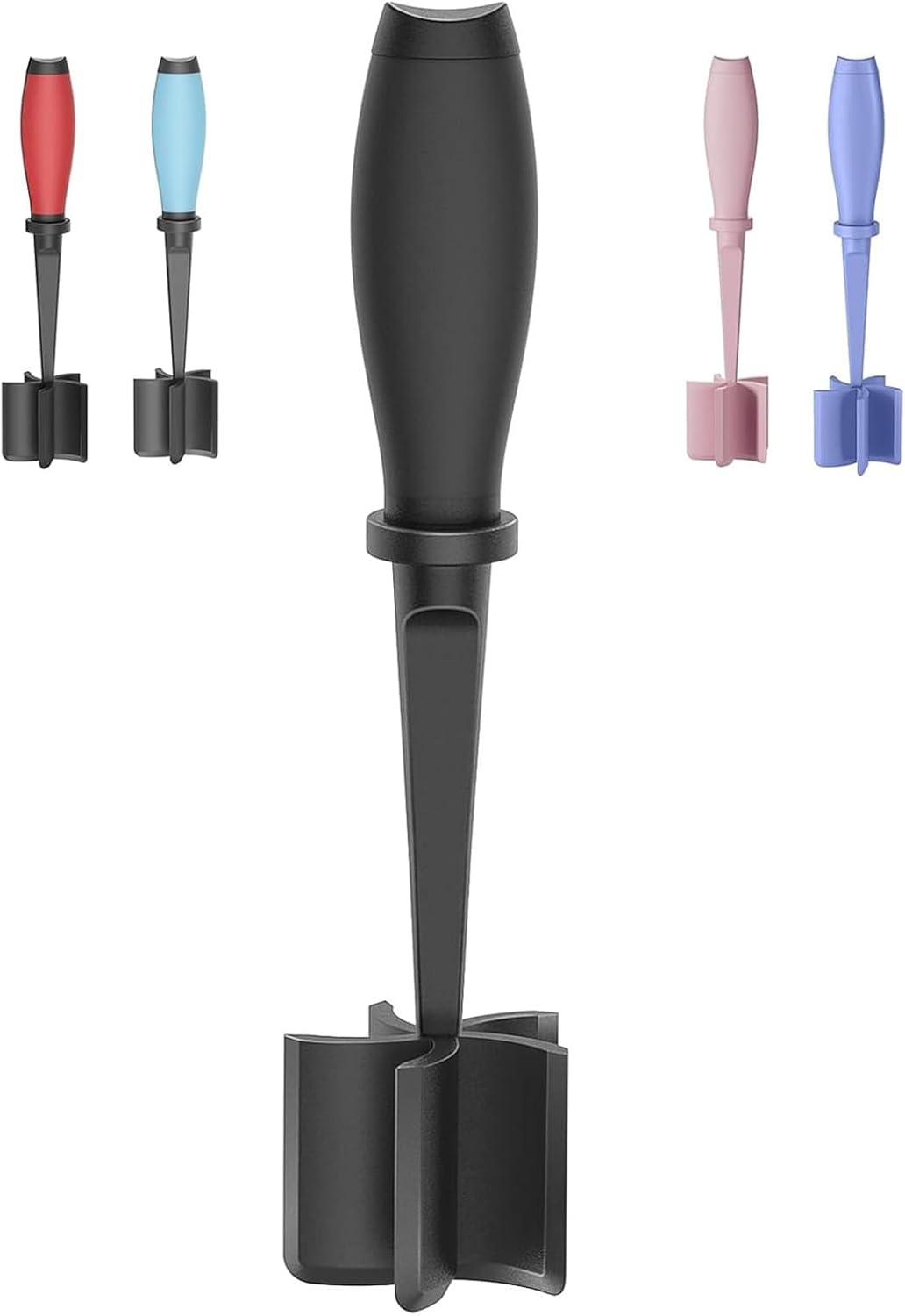 Meat Chopper, 5 Curve Blades Ground Beef Masher, Heat Resistant Meat Masher Tool for Hamburger Meat, Ground Beef, Turkey and More, Nylon Hamburger Chopper Utensil Non-scratch Utensils