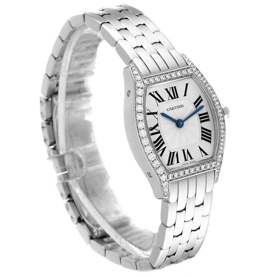 Cartier Tortue White Gold Diamond Ladies Watch WA501011