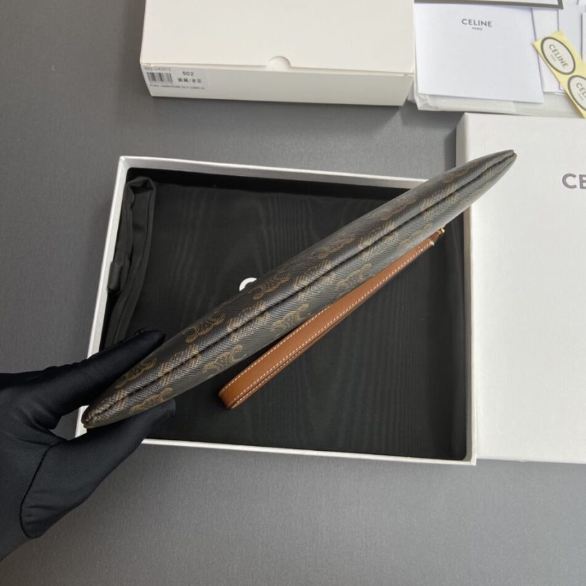 Celine Triumphe Clutch Brown