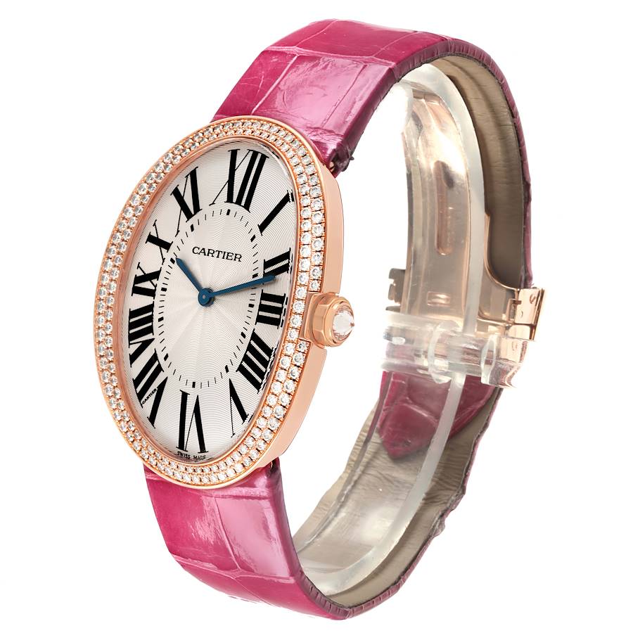 Cartier Baignoire Large Rose Gold Diamond Ladies Watch WB520005