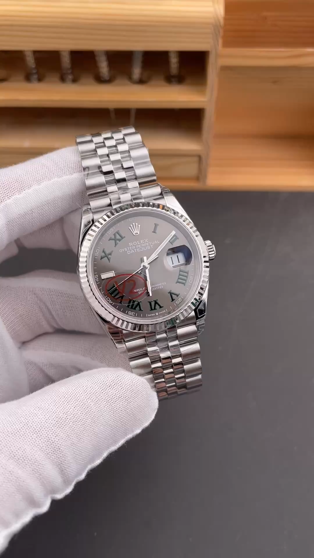 Rolex Datejust 126234 Slate Grey Wimbledon Dial 36MM Unisex Replica Watch
