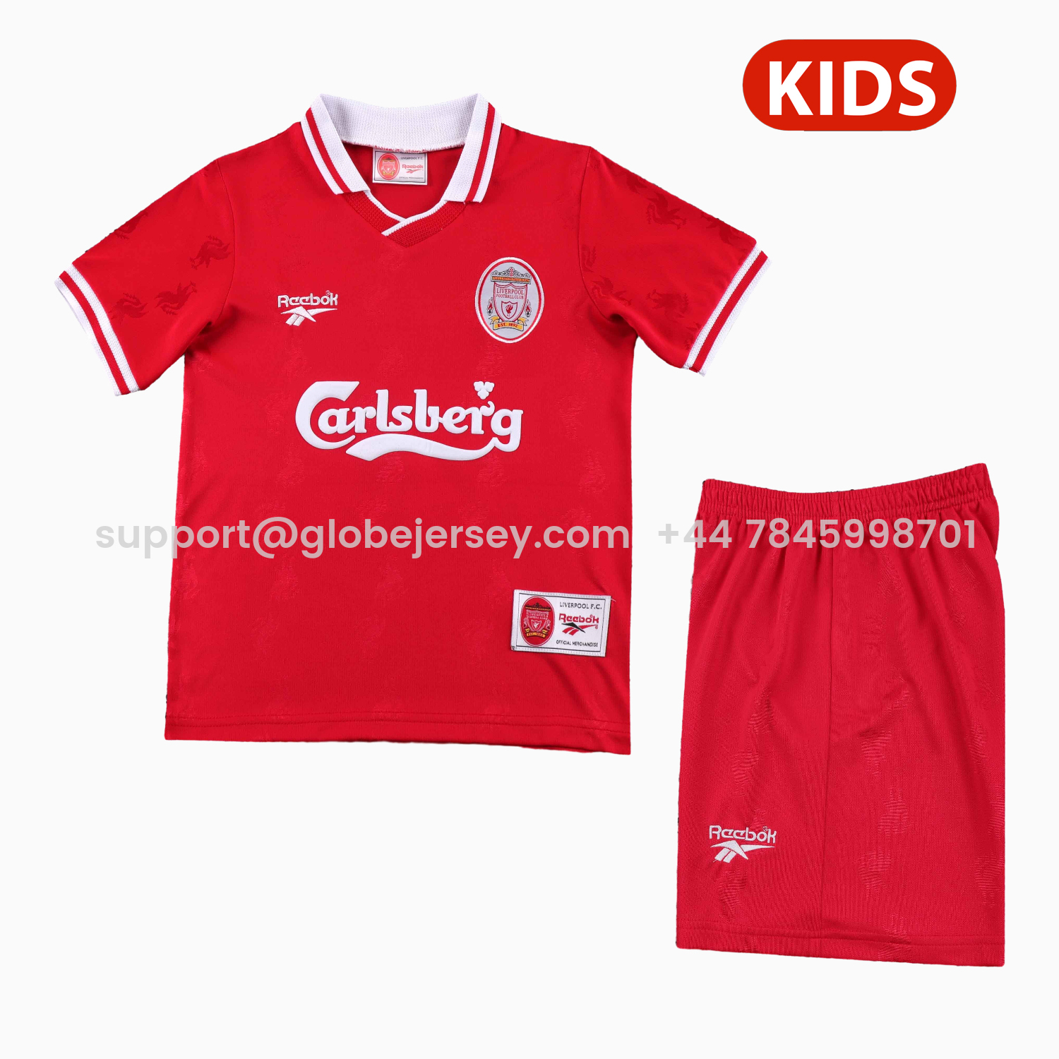 Retro Liver.pool 1996-97 Home Kids Kit
