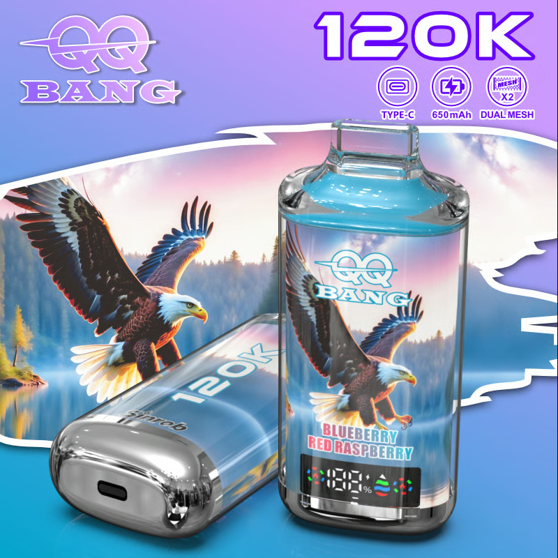 E-papieros Jednorazowy QQ BANG 120K | Ekran LED | Dostawa 48h|Darmowa wysyłka