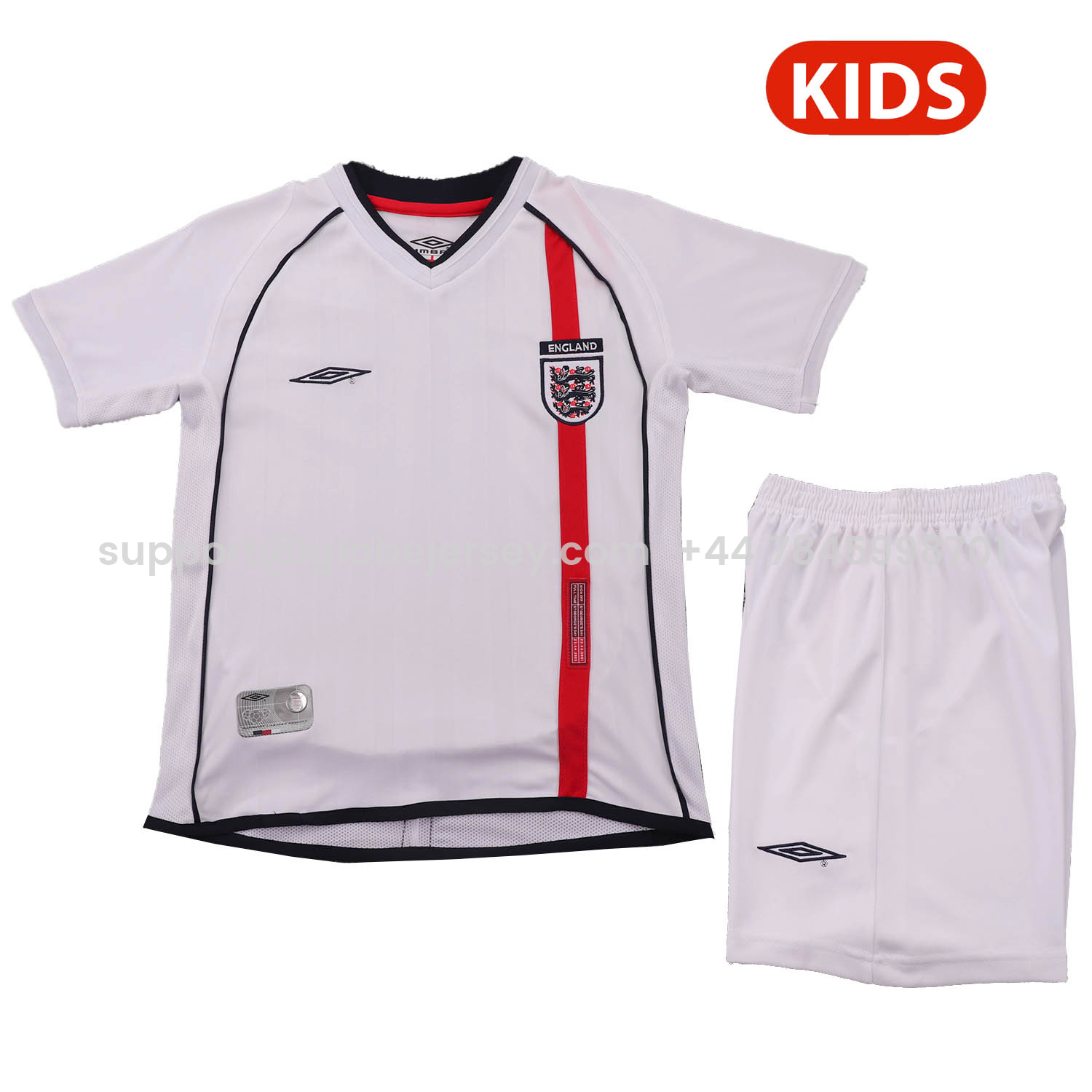 Retro England 2002 Home Kids Kit