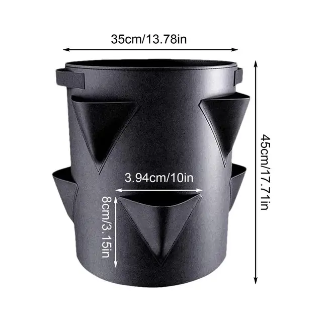Multi-Mouth Grow Bag 7 Gallons Strawberry Tomato Planting Bags Reusable Gardens Balconies Flower Herb Planter