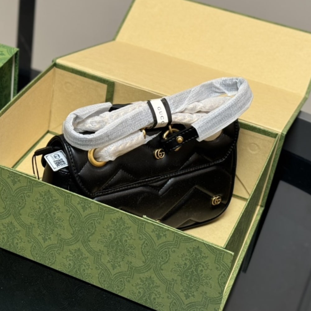 Gucci Gg Marmont Small Shoulder Bag Black 26Cm 443497 Aacpg 1000