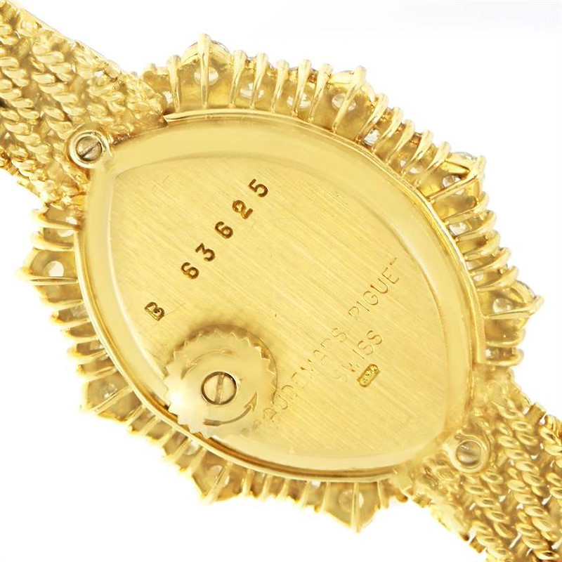 Audemars Piguet Vintage 18k Yellow Gold 1.67 Ct Diamond Cocktail Watch