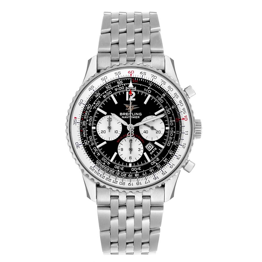 Breitling Navitimer 50th Anniversary Black Dial Steel Watch A41322