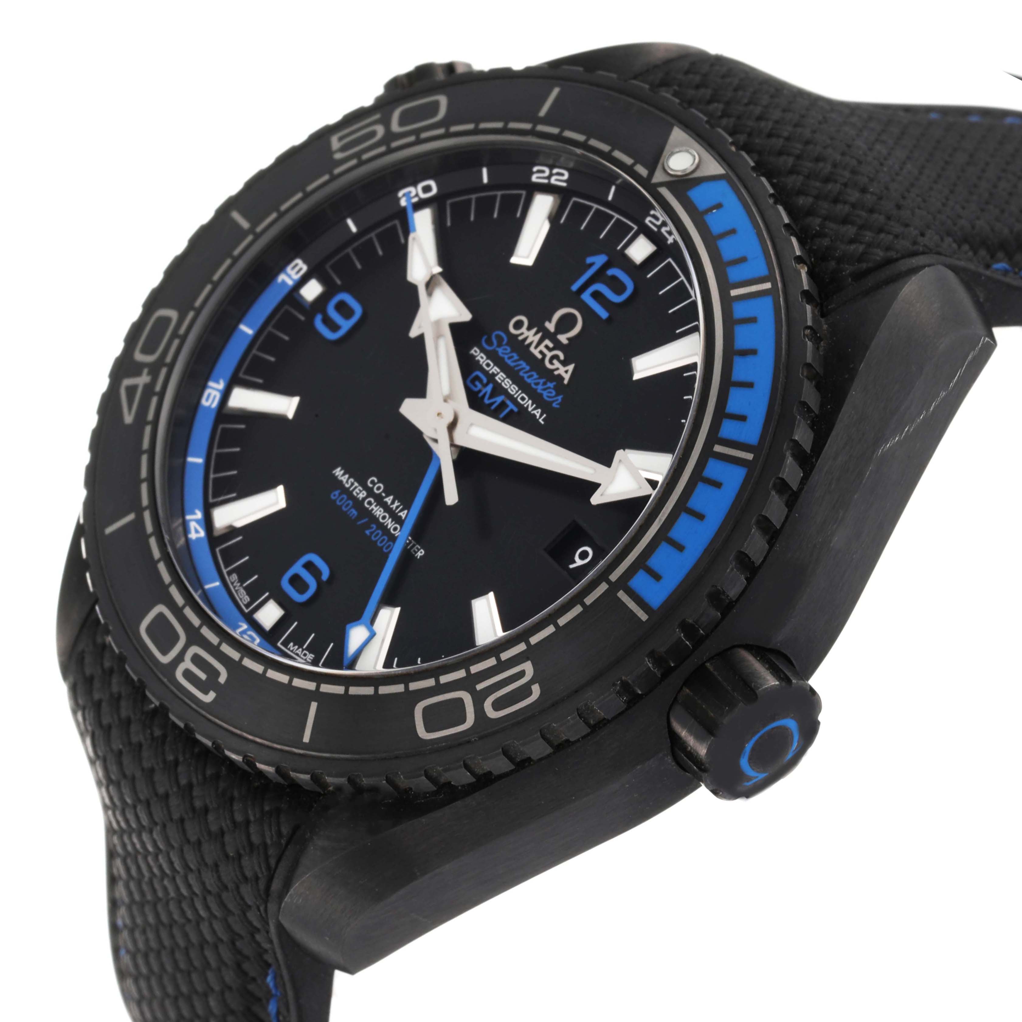 Omega Planet Ocean Deep Black Ceramic GMT Watch 45.5 MM 215.92.46.22.01.002