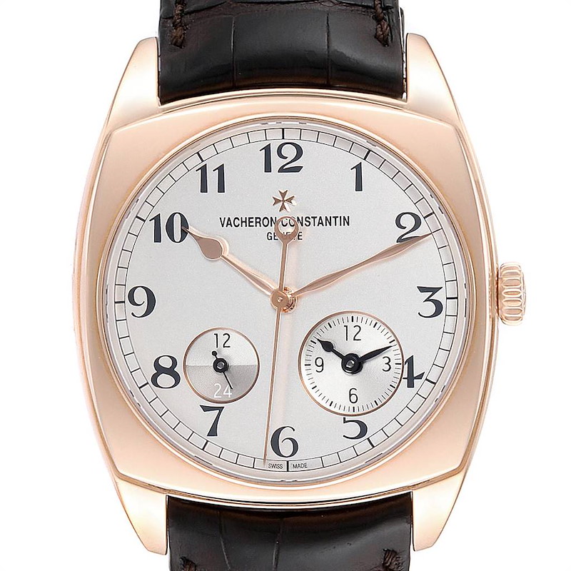 Vacheron Constantin Harmony Dual Time Rose Gold Mens Watch 7810S