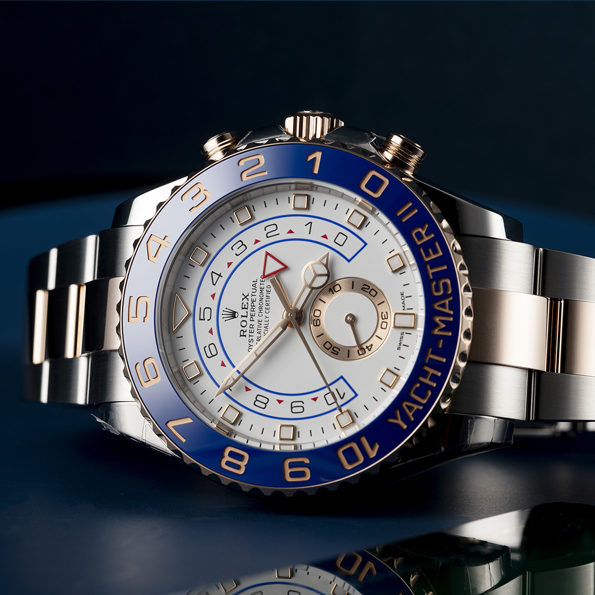 ??Limited Time Offer-Rolex Yacht-Master II Yellow Gold m116688-0002 Mercedes-Benz hour hand /Rose Gold m116681-0002/ m116680-0002 44mm Unworn
