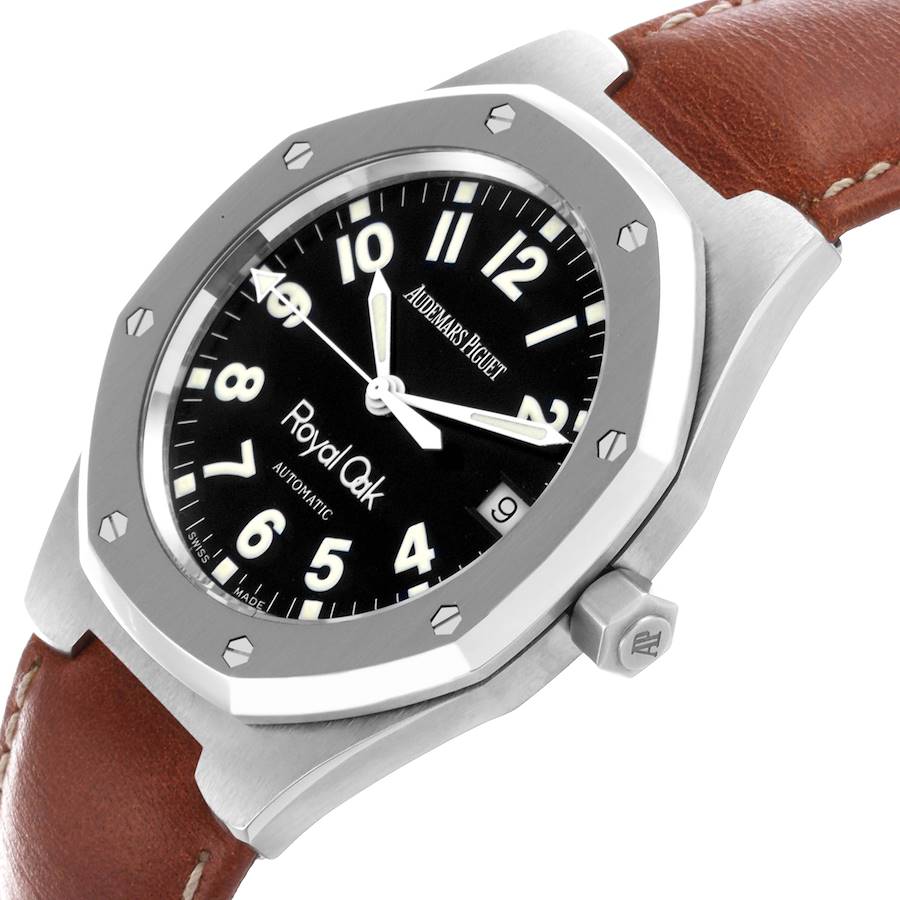 Audemars Piguet Royal Oak Black Dial Steel Mens Watch 14800ST