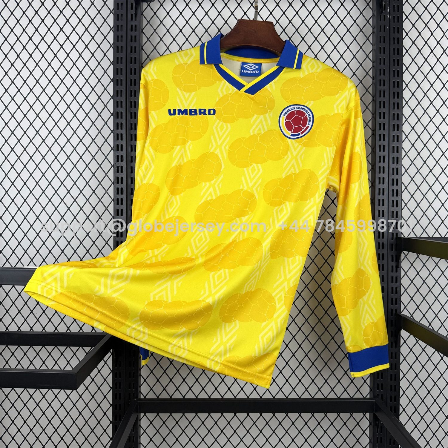 Retro Colombia 1994 Home Long Sleeves Jersey