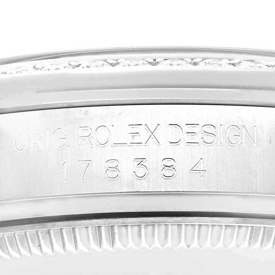 Rolex Datejust Midsize 31 Steel White Gold Diamond Ladies Watch 178384