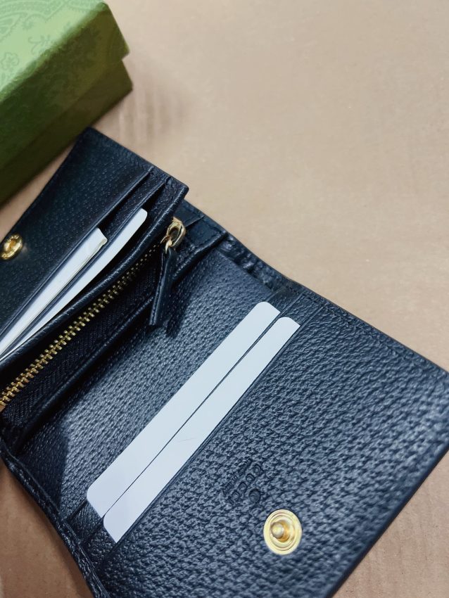 Replica Gucci Ophidia Compact Black Wallet