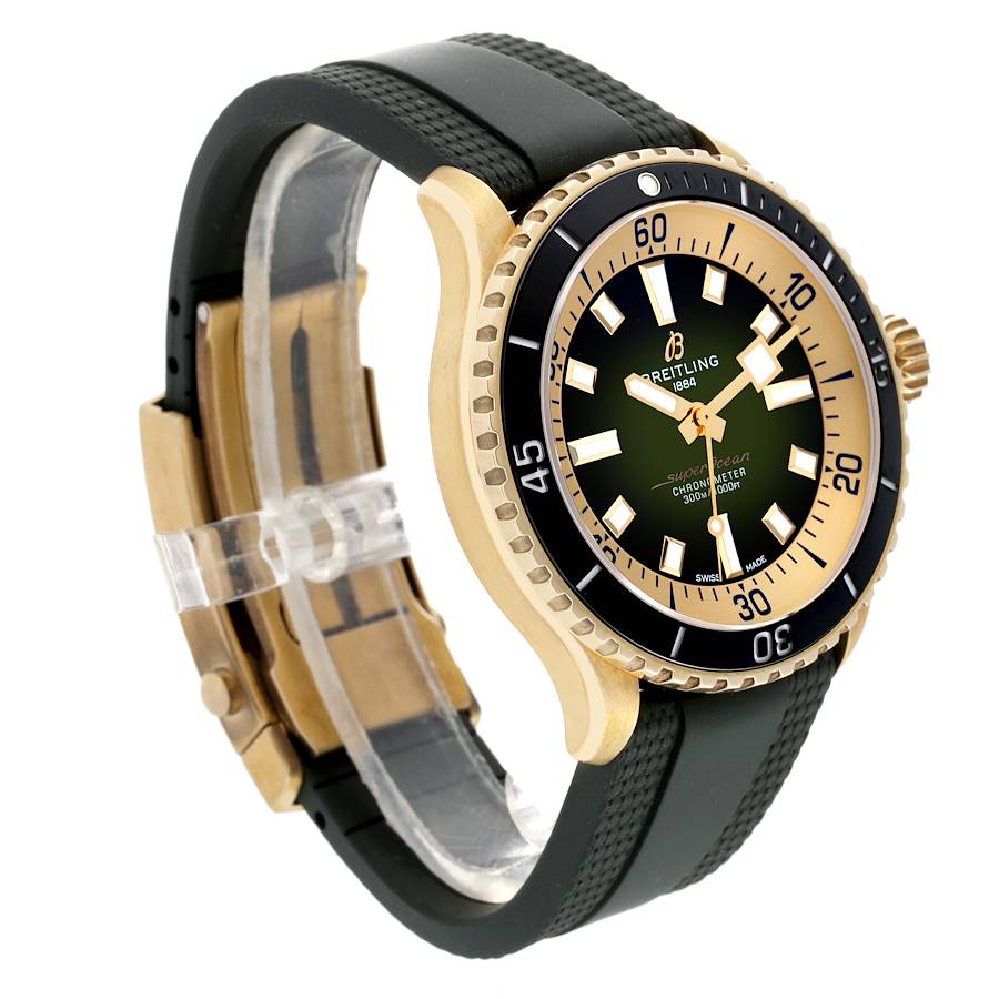 Breitling Superocean 42 Green Dial Bronze Mens Watch N17375