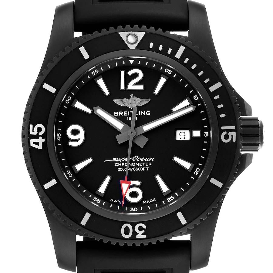 Breitling Superocean 46 Black Dial DLC Steel Mens Watch M17368