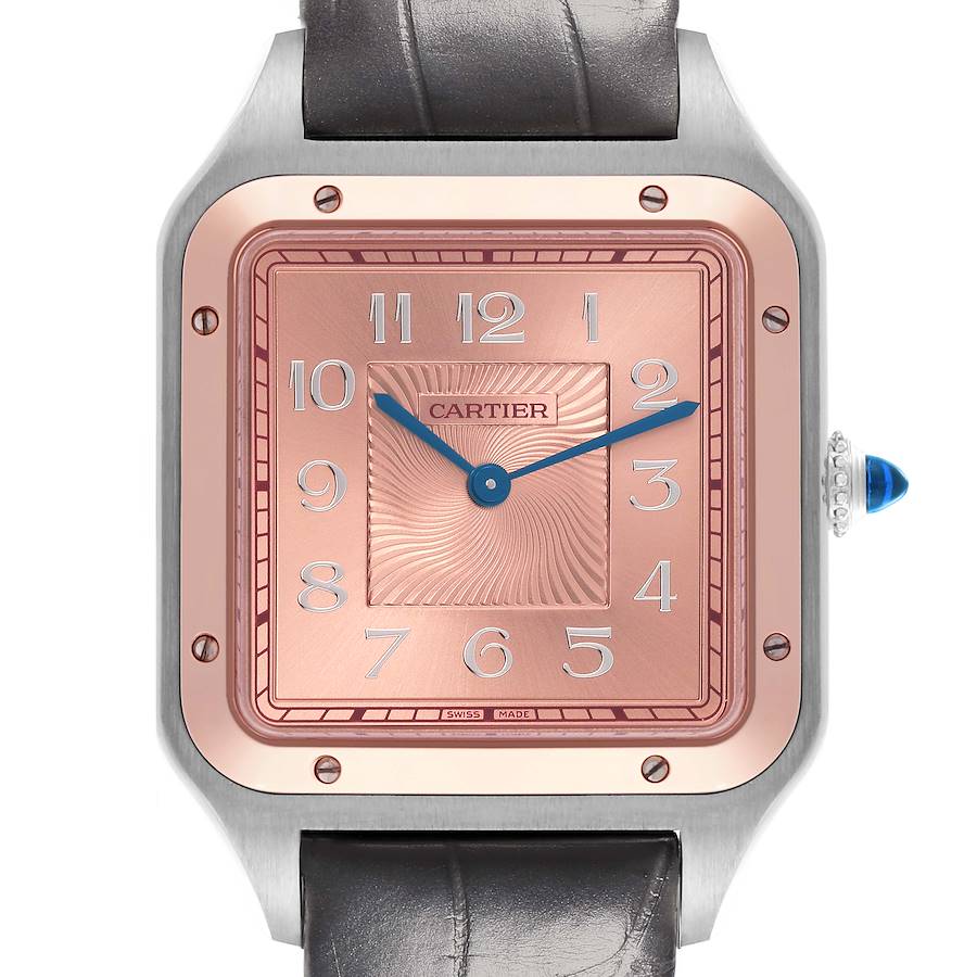 Cartier Santos Dumont XL Steel Rose Gold Limited Edition Mens Watch W2SA0025