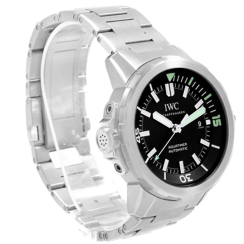 IWC Aquatimer Black Dial Automatick Steel Mens Watch IW329002