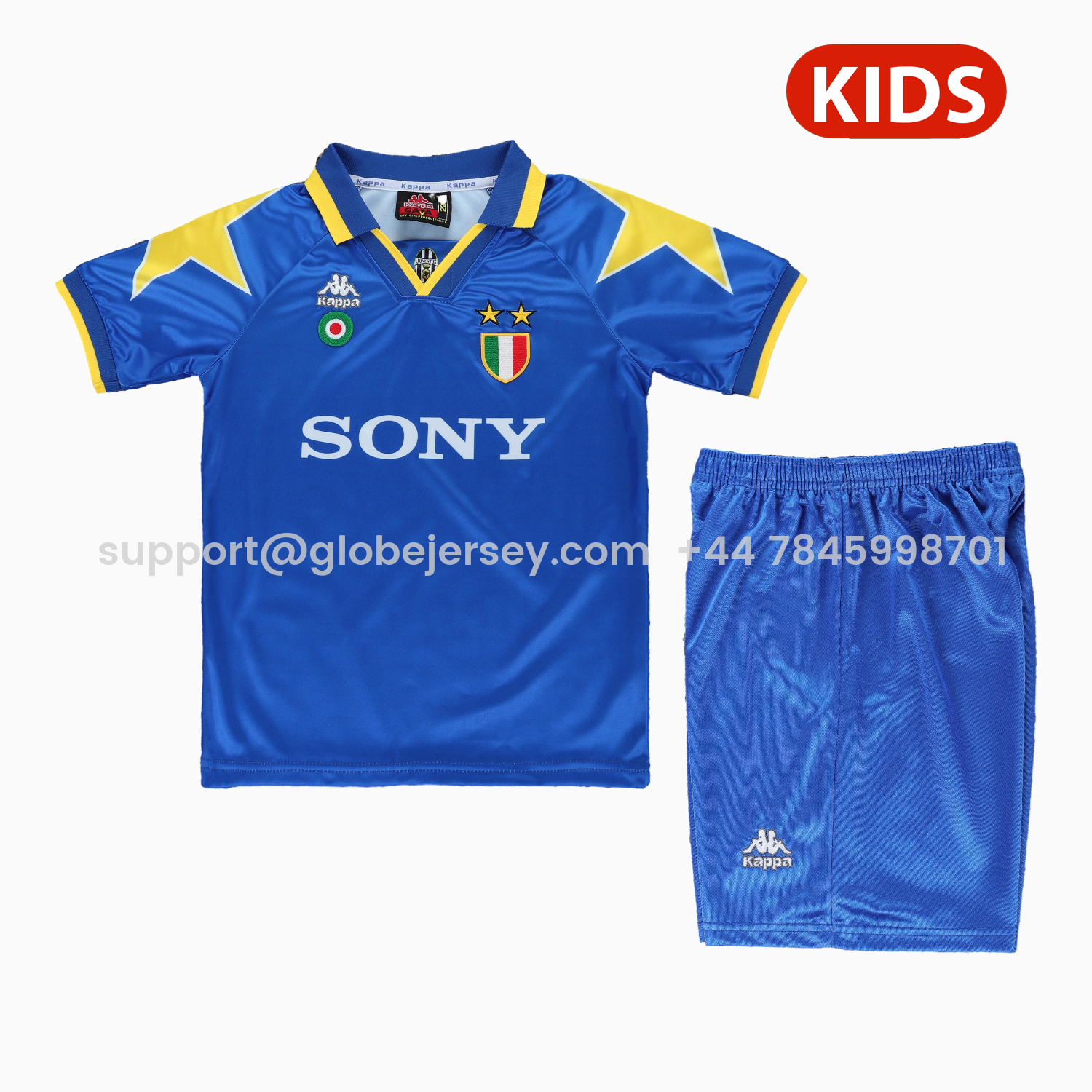 Retro Juventus 1995-96 Away Kids Kit