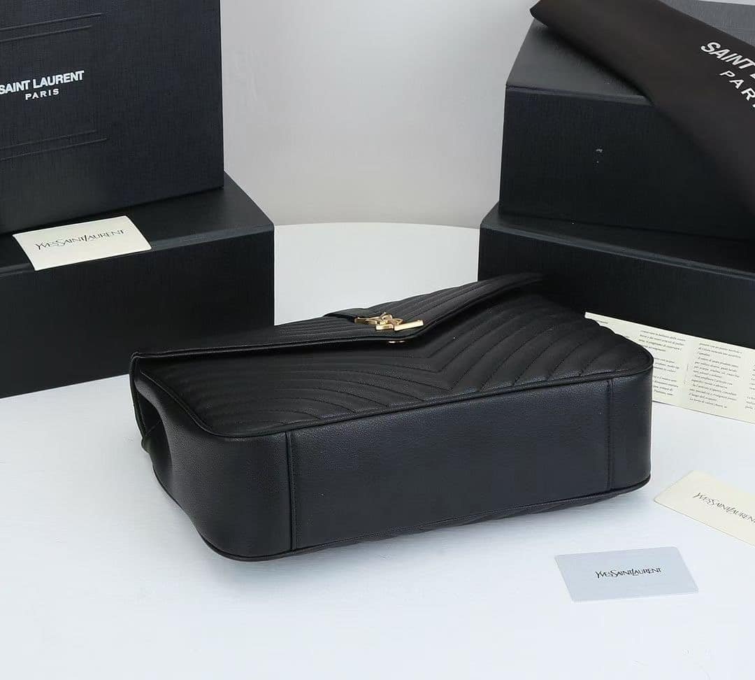 Saint Laurent College Large Chain Bag Black 25Cm 600278Brm071000